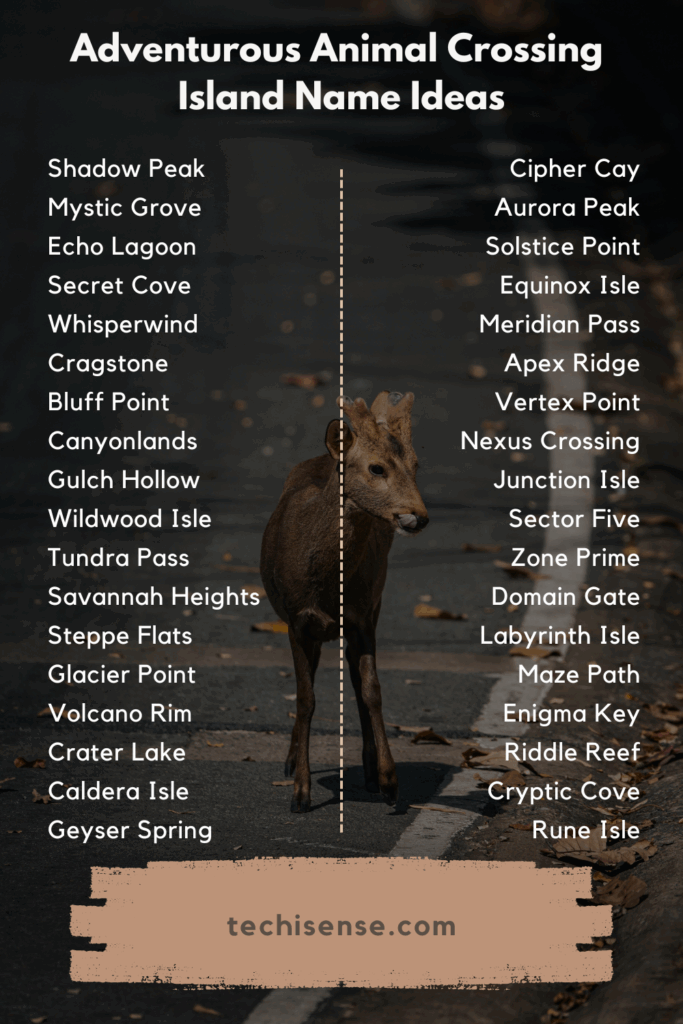 Adventurous Animal Crossing Island Name Ideas