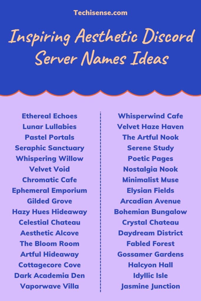 Inspiring Aesthetic Discord Server Names Ideas (2025)